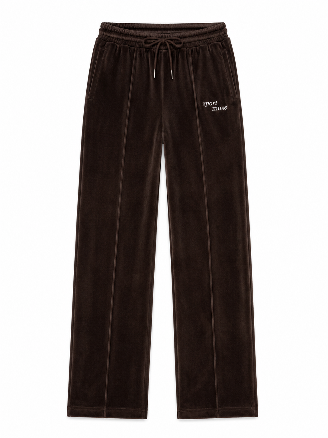 Sport Muse Velour Pants- Double Espresso