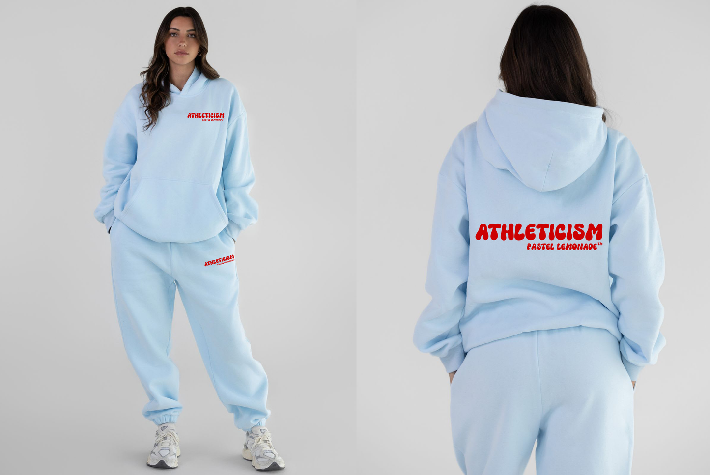 Athleticism Hoodie and Track Pants Set- Dream Blue