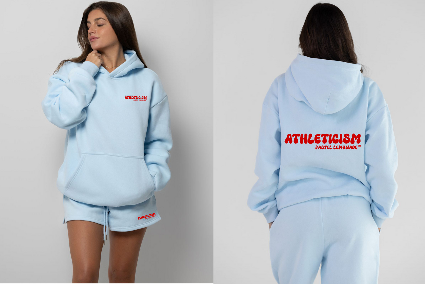 Athleticism Hoodie and Track Shorts Set - Dream Blue