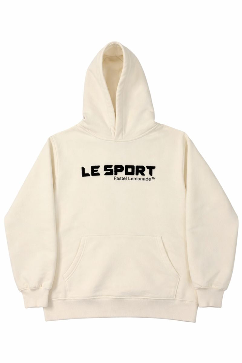 Le Sport Hoodie and Track Pants Set- Vanilla