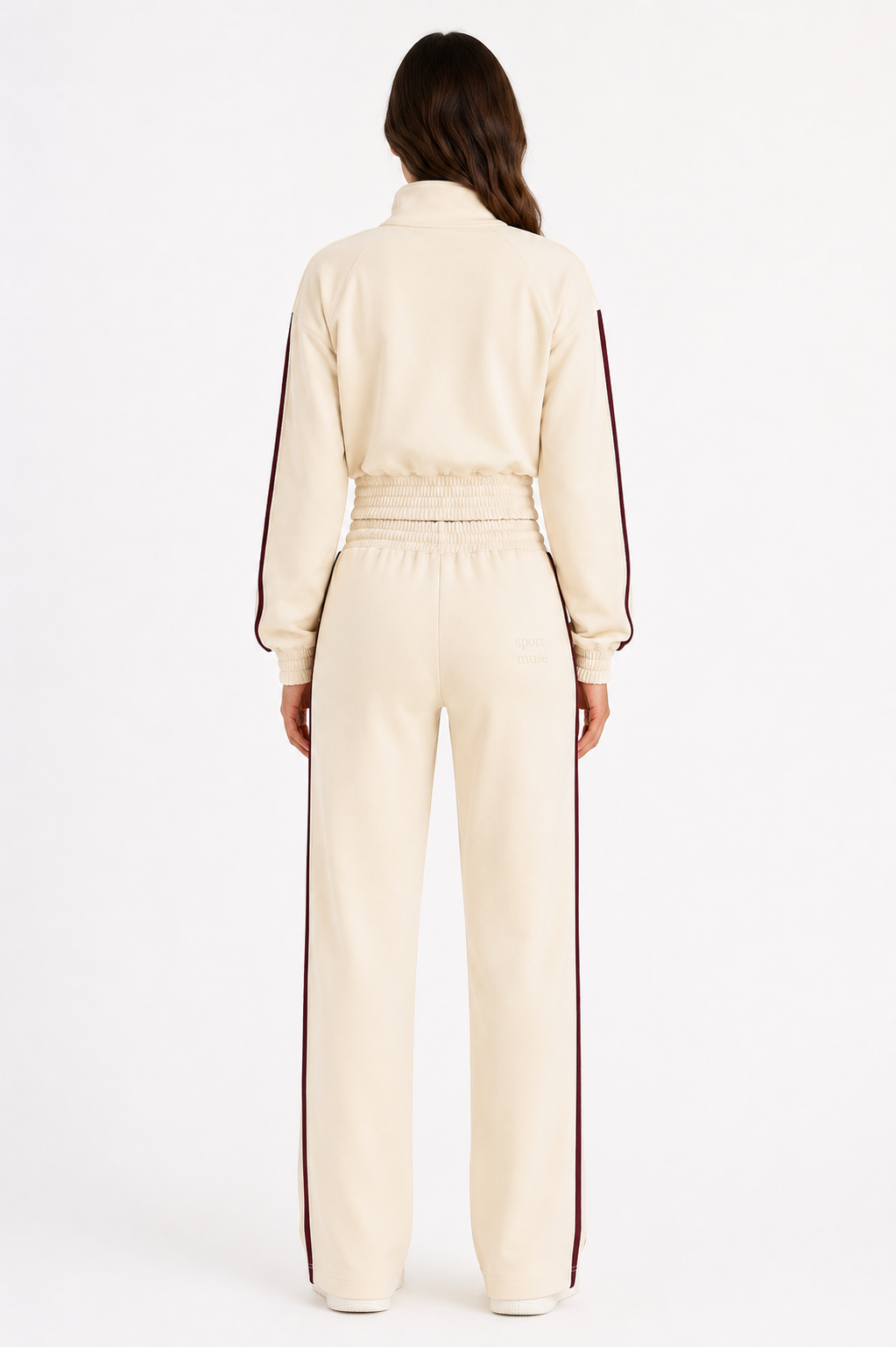 Sport Muse French Terry Tracksuit- Milk & Mahogany