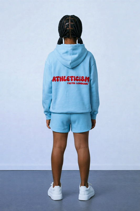 Athleticism Hoodie and Track Shorts Set - Dream Blue