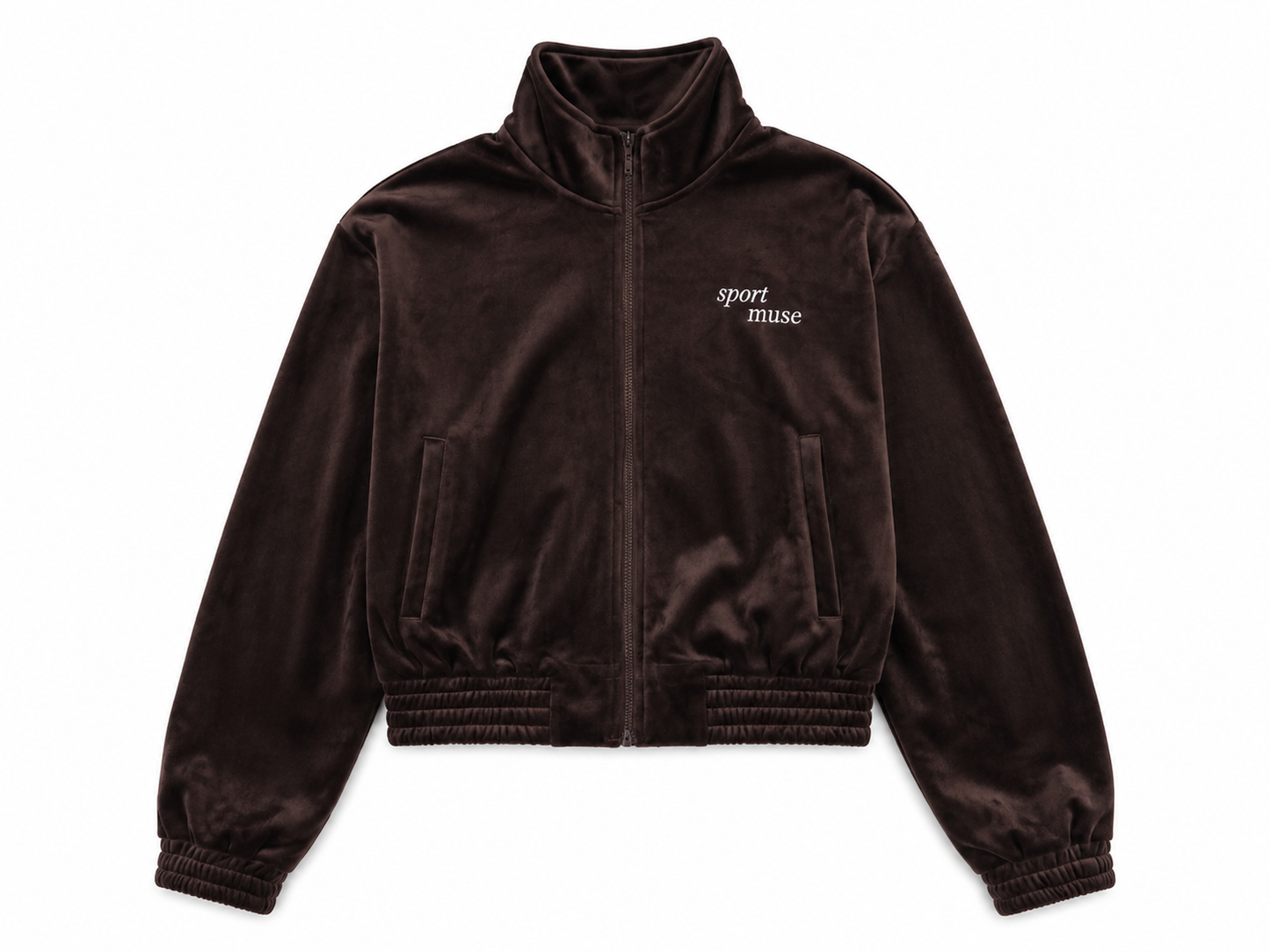 Sport Muse Velour Jacket- Double Espresso