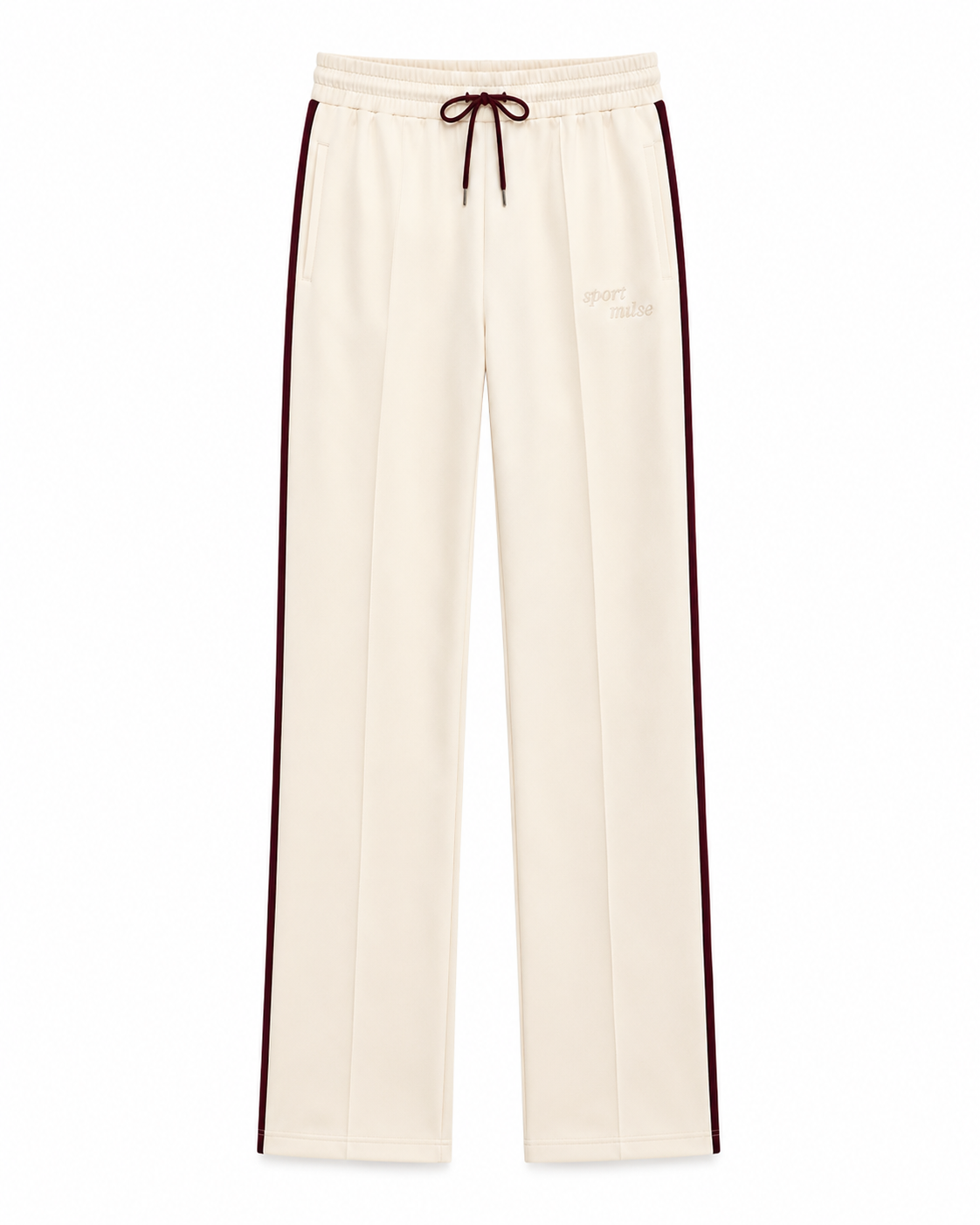 Sport Muse French Terry Pants- Milk & Mahogany