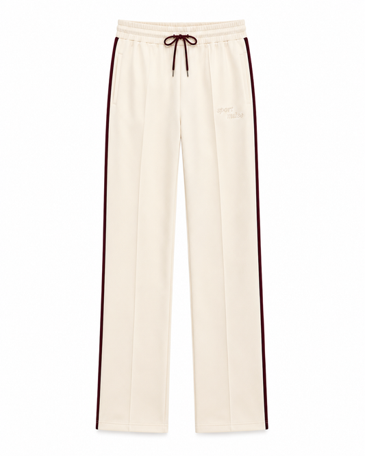 Sport Muse French Terry Pants- Milk & Mahogany