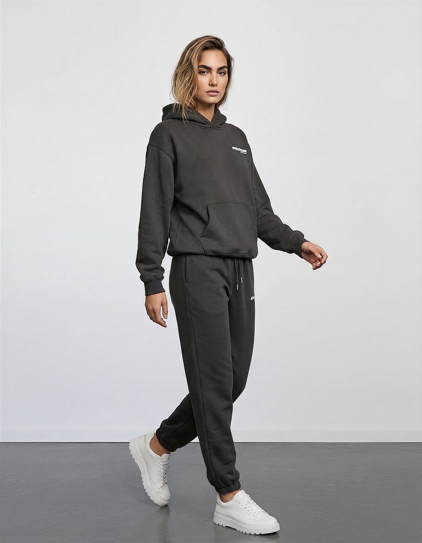 Athleticism Hoodie & Track Pants Set- Slate Grey