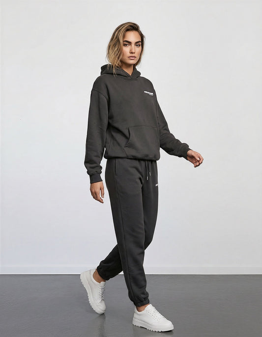 Athleticism Hoodie & Track Pants Set- Slate Grey