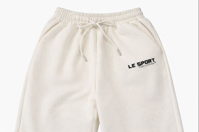 Le Sport Hoodie and Track Pants Set- Vanilla